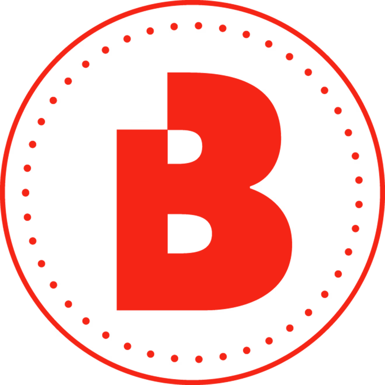 Logo mit weißem Schriftzug 'BGB' in künstlerisch verbundenen Buchstaben auf rotem Hintergrund.
